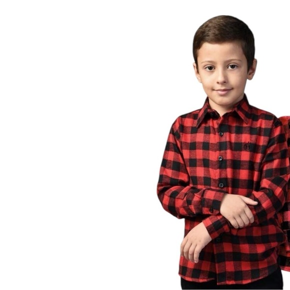 POLO RALPH LAUREN Flannel Shirt Boys Size 18M Buffalo Plaid Cottagec… - Picture 9 of 10